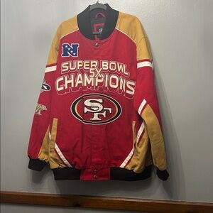 NFL San Francisco 49ers 5-Time Super Bowl Champions Jacket SZ 3X
